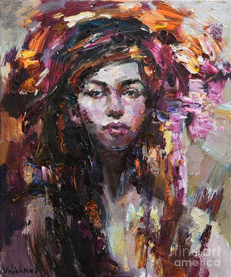 Abstract Woman Portrait Painting By Anastasiya Valiulina Fine Art America