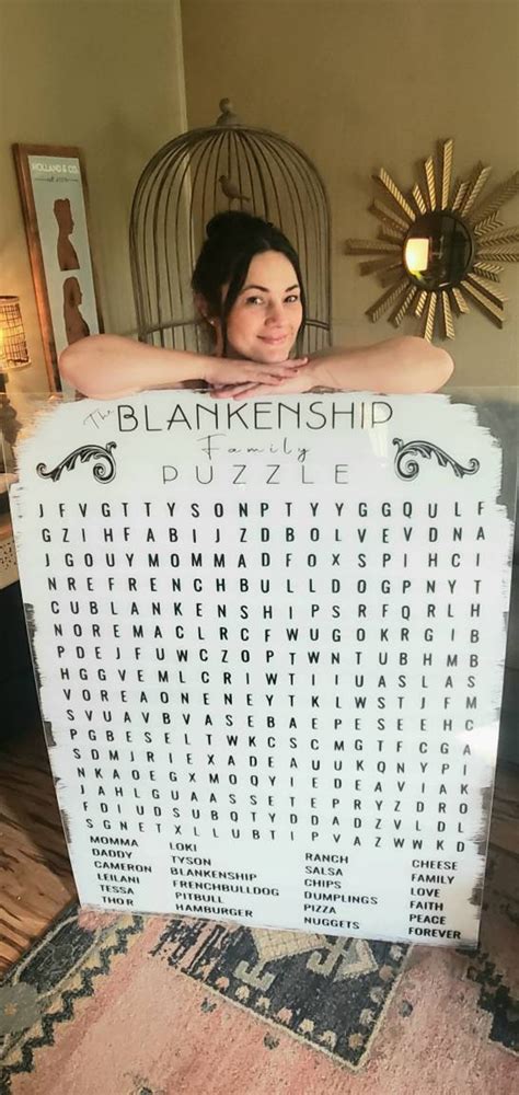 Custom Word Search Puzzle Etsy