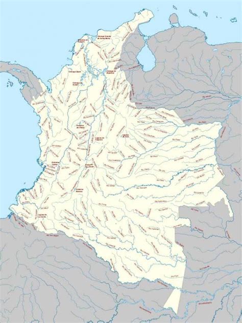 Las 5 Vertientes De Colombia Principales Lifeder Mapa De Colombia