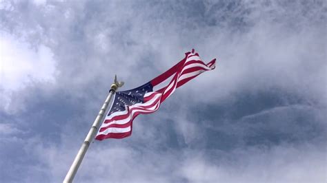 American Flag Waving In The Wind Youtube