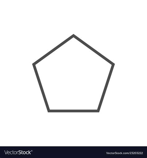 Polygon Pentagon Shape Icon Royalty Free Vector Image