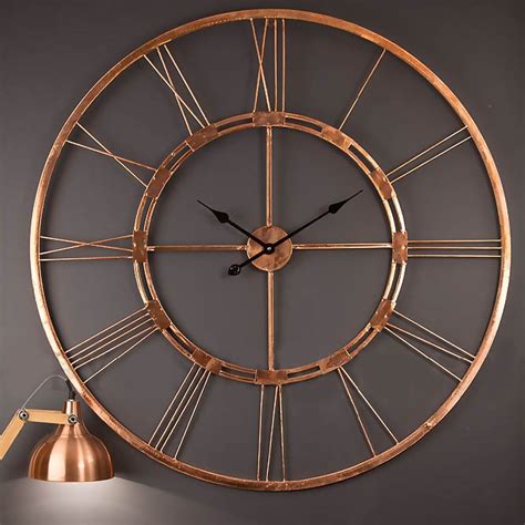 100 Copper Handmade Extra Large 40 Inches Diameter Wall Clock