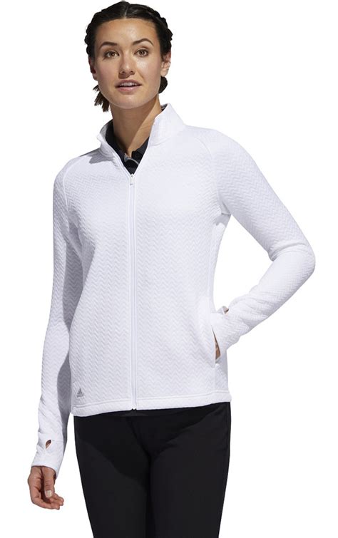 Adidas Womens Textured Full Zip Golf Jackets