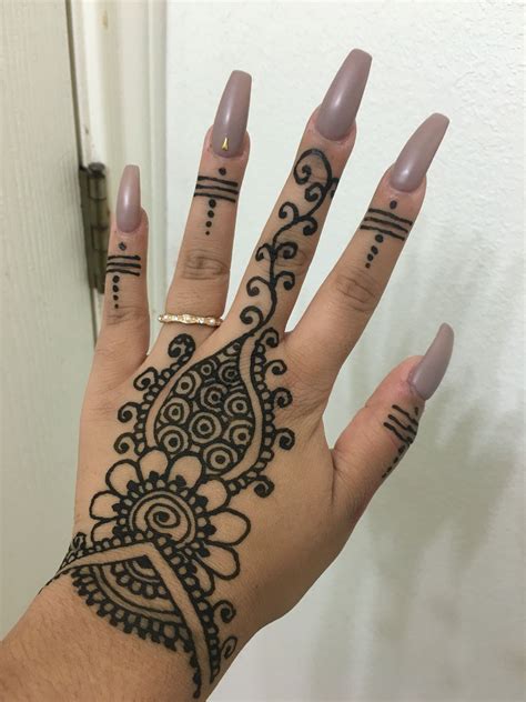 Easy Mehndi Tattoo Designs For Hands Designs Mehndi Hands Simple