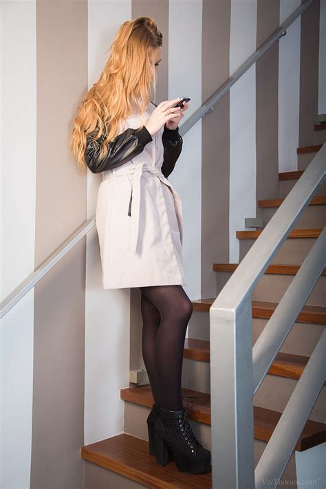 Hd Wallpaper Women Model Alexis Crystal Blonde Coats Standing