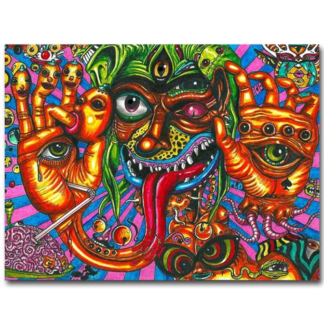Psychedelic Trippy Monster Abstract Art Silk Poster 13x20 24x36 Inch Ebay