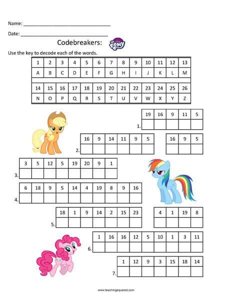 Codebreaker Characters Teaching Squared My Little Pony Games