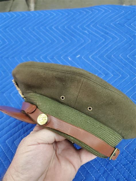 Ww2 Us Army Air Corps Luxenberg Officers Crusher Cap Sz 7 14 Ebay