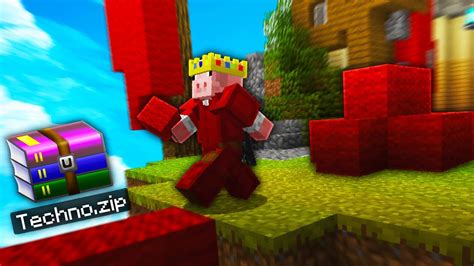 Hypixel Bedwars With The Technoblade Texture Pack Youtube