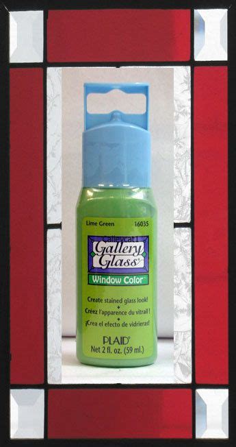 Plaid Gallery Glass Paint 16035 2 Oz Lime Green Create A Etsy