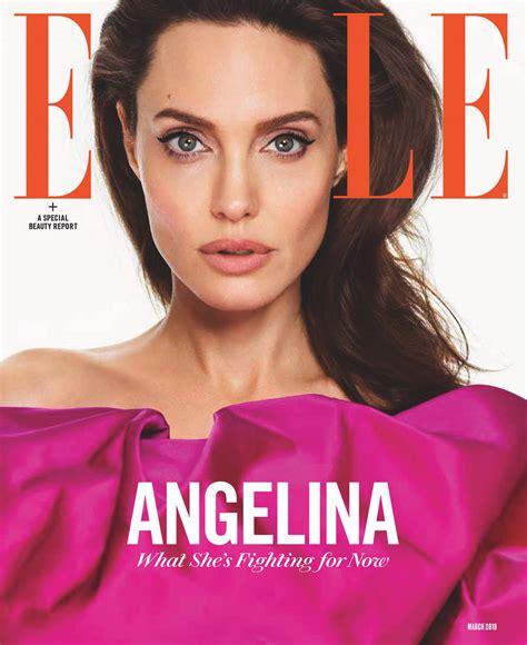 Angelia Jolie Elle Magazine March 2018 Fashion Saint Laurent Tom