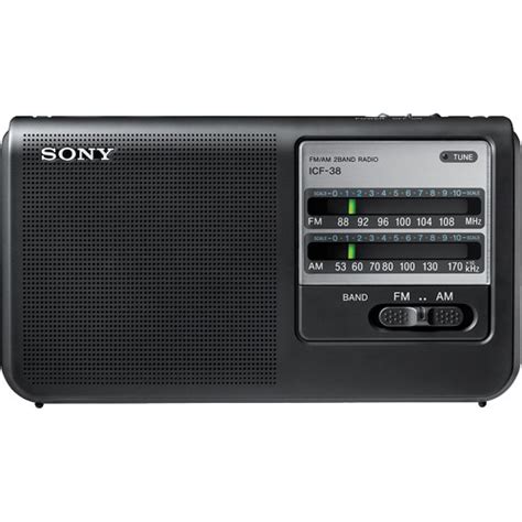 Sony Icf 38 Portable Amfm Radio Icf38 Bandh Photo Video