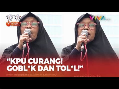 Emak Emak Pendukung Anies Ngamuk Di Depan Kpu