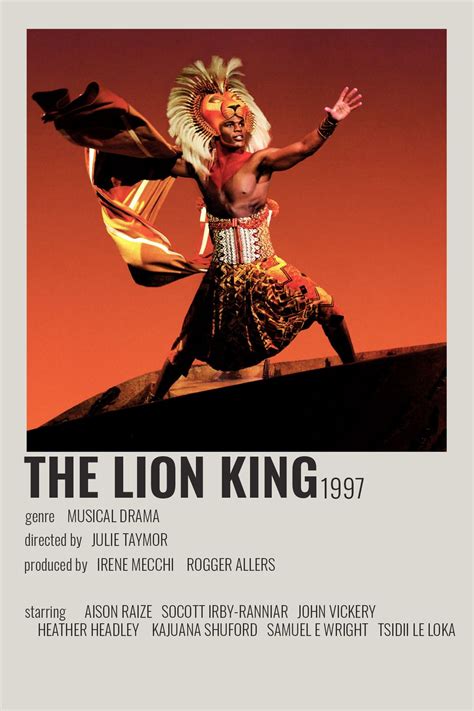 The Lion King By Cari Broadway Posters Musical Theatre Posters