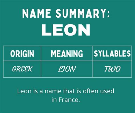 Middle Names For Leon 110 Hand Picked Name Ideas