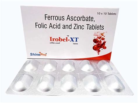 Ferrous Ascorbate 100 Mg And Folic Acid 15mg Tablets At Rs 1400box