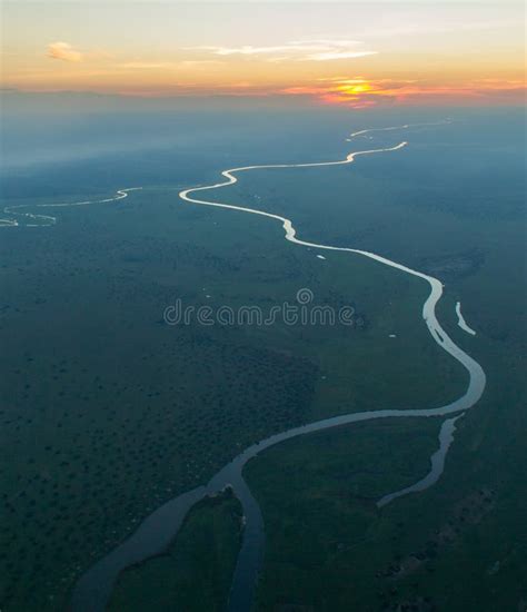 Sunset Over The Kafue River Stock Image Image Of Distance Stretching