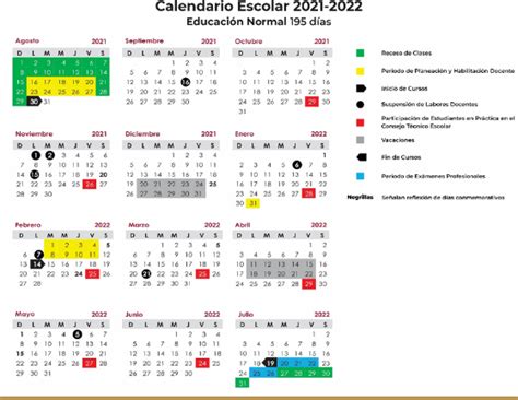 Calendario Escolar 2021 2022 Sep Oficial Diario Educación