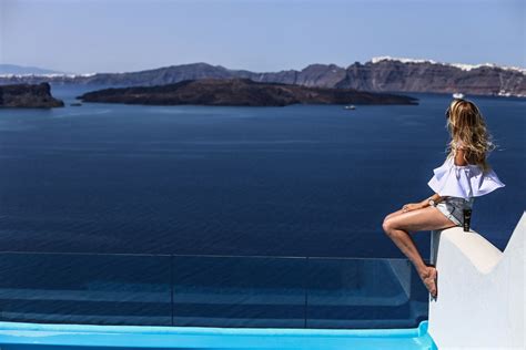 Blue Shades And Tan Lines Santorini Leonie Hanne