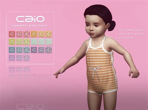 Caio Cc Summer Set All Lods 21 Swatchs Clothes 7 Sims 4 Cc