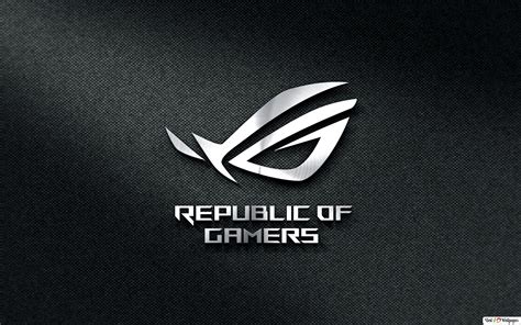 Asus Rog Republic Of Gamers Logotipo De Metal Plateado 3d De Asus