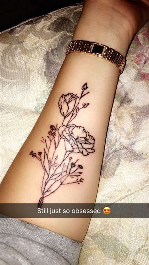 Simple Floral Tattooforearm Placement Simple Forearm Tattoos Wrist