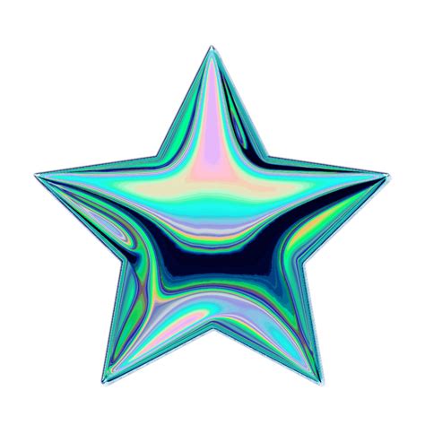 Estrella Star Holographic Sticker By Evelynunicornio201