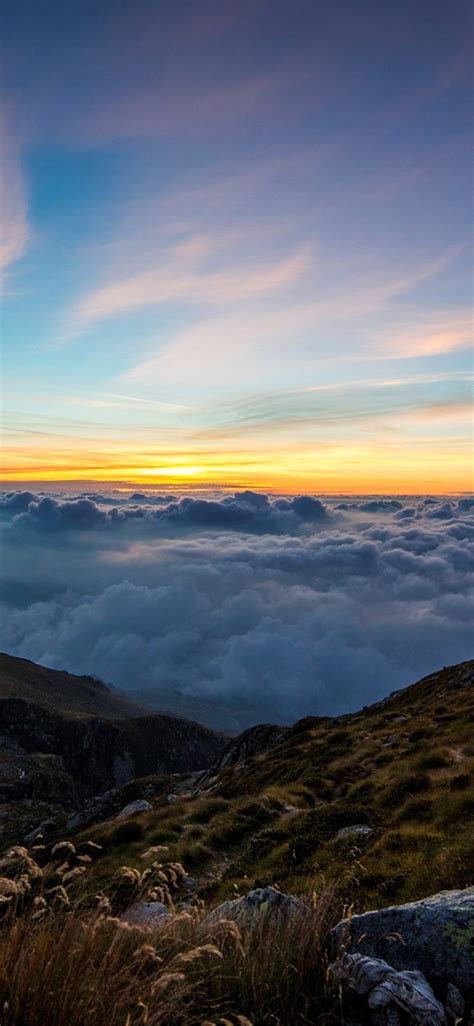 Mountain Cloud Sunset Sky Iphone X Wallpapers Free Download