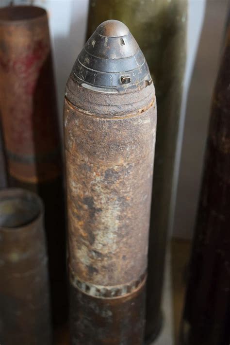 Wwi Artillery Shells Casing And Wooden Box Ebth
