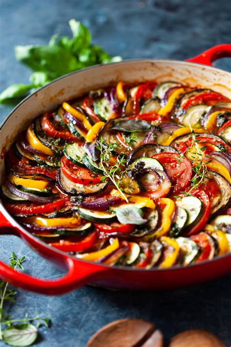Homemade Classic French Ratatouille Vibrant Plate