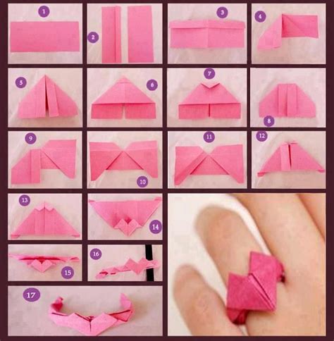 How To Make Love Shapped Ring From Paper Origami Patterns Origami