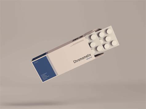 pill box packaging mockup psd
