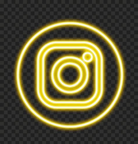 Hd Yellow Neon Instagram Logo Icon Png Citypng
