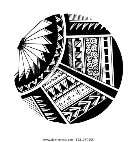 Polynesian Tattoo Design Black White 스톡 벡터로열티 프리 1431252155