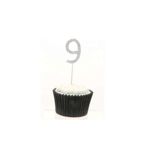 Number 9 Diamante Pick Non Stop Party Shop