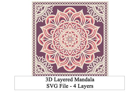3d Layered Mandala Svg 591651 Paper Cutting Design Bundles