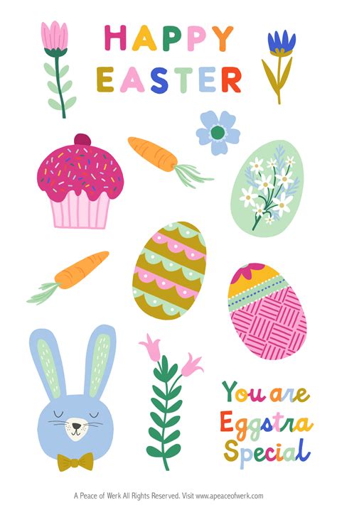 Easter Printable Stickers A Peace Of Werk By Eliza Todd