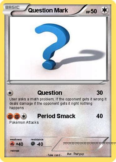 pokémon question mark 26 26 question my pokemon card