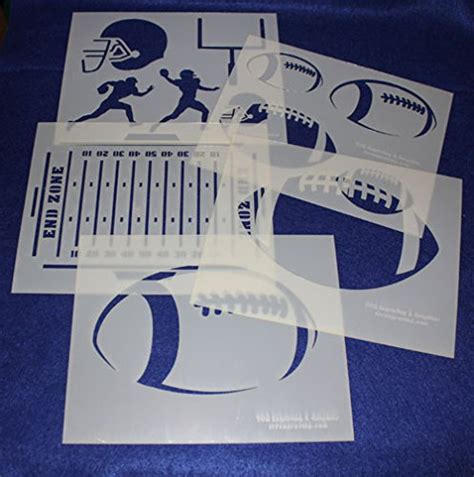 Football Stencils Mylar 5 Pieces Of 14 Mil 8 X 10 Painting Crafts