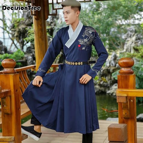 2019 Summer Ancient Chinese Costume Men Tang Dynasty Suit Hanfu Men