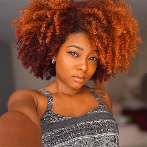 Auburn hair ranges in shades from medium to dark. Big Afro Divas/ Auburn tight curly afro | Dyed natural ...