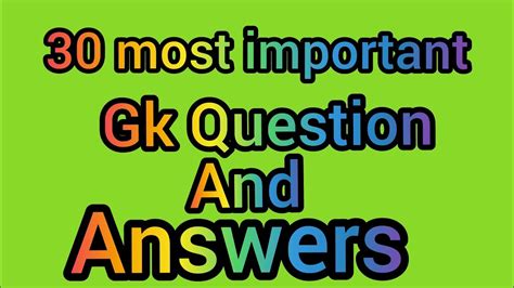 Study the job description 4. GK Quiz  gk questions for class 4, 5 & 6 age group: 30 Most Important GK Questions And Answers//Basic ...