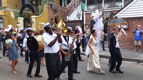 Wedding Parade In New Orleans French Quarter Youtube