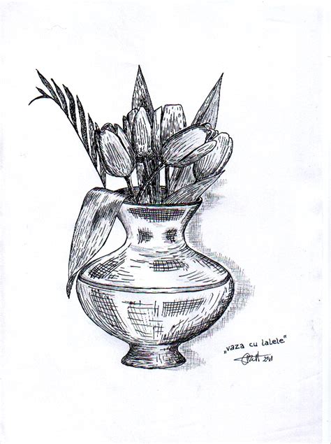 Vaze Desen In Creion