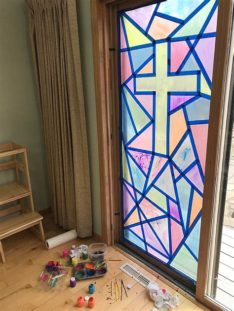 How To Make A Diy Faux Stained Glass Window For Kids