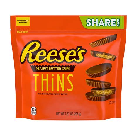 Reeses Thins Milk Chocolate Peanut Butter Cups Candy Valentines