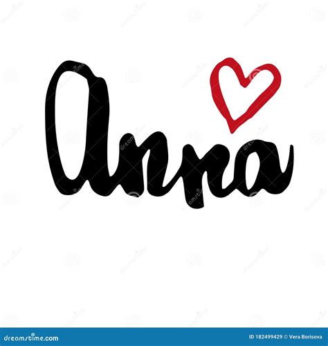 Anna Name Text Graffiti Royalty Free Cartoon 188268167