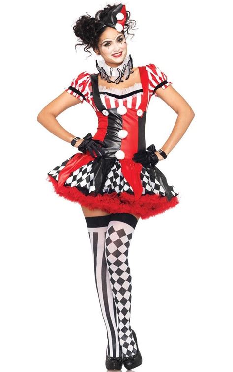 Womens Sexy Circus Clown Costume Womens Halloween Costumes