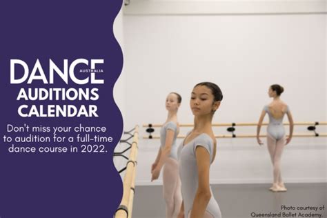 Auditions Calendar 2021 Dance Australia