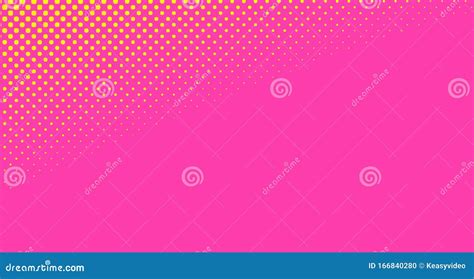 Pink Halftone Pop Art Background Abstract Vector Comics Style Blank